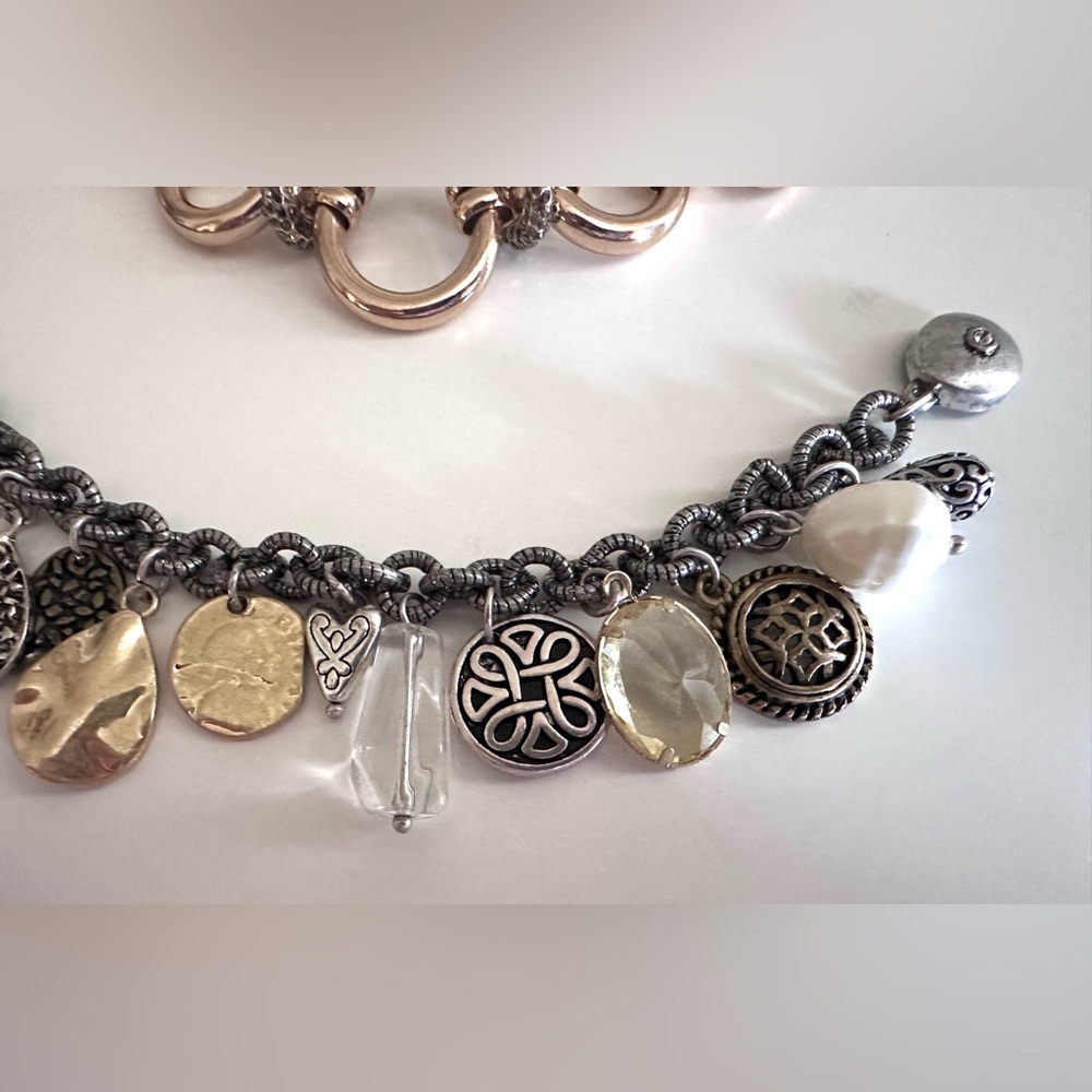 Chico’s Charm Bracelets, Varied Gemstones and Mixed Metals NEW WITH TAGS - Picture 4 of 16